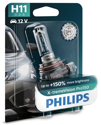 Halogenlampa PHILIPS X-tremeVision Pro150 H11 PGJ19-2 Philips 123