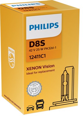Xenonlampa PHILIPS Xenon Vision D8S PK32d-1 42V Philips 12411C1