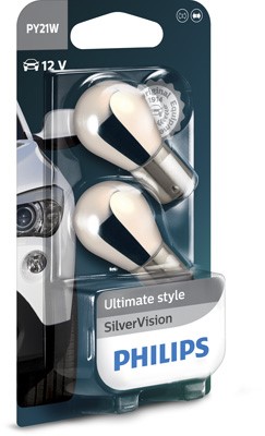 Glödlampa PHILIPS SilverVision PY21W BAU15s, Fram, Bak, Fram elle