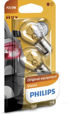 Glödlampa PHILIPS  P21/5W BAY15d, Bak, Fram, Stötfångare, Bakluck