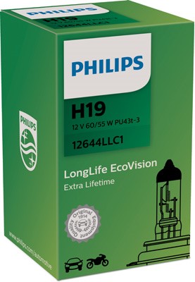 Halogenlampa  PHILIPS LongLife EcoVision H19 PU43t-3 Philips 1264