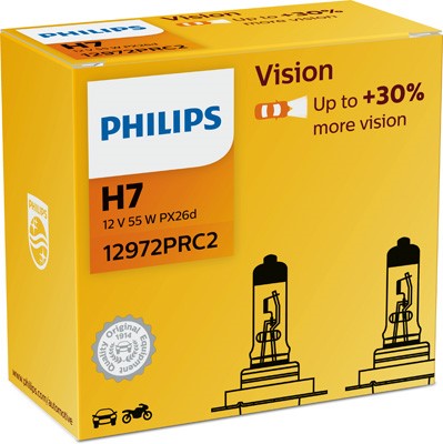 Halogenlampa PHILIPS Vision H7 PX26d, Tvåsidig