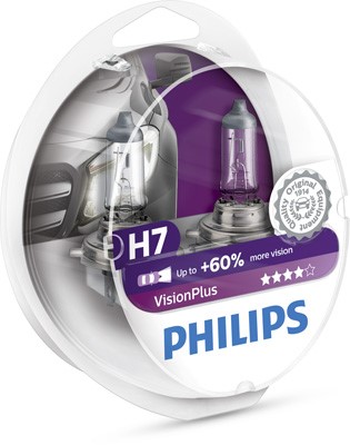 Halogenlampa PHILIPS VisionPlus H7 PX26d 12V Philips 12972VPS2