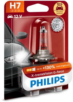 Halogenlampa PHILIPS X-tremeVision G-force H7 PX26d Philips 12972