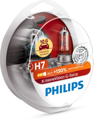 Halogenlampa PHILIPS X-tremeVision G-force H7 PX26d Philips 12972