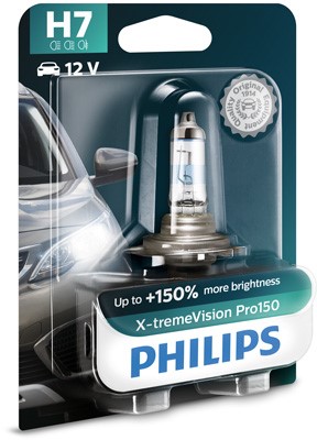 Halogenlampa PHILIPS X-tremeVision Pro150 H7 PX26d Philips 12972X