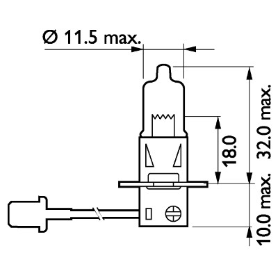 Halogenlampa PHILIPS MasterDuty H3 PK22s, Upptill Philips 13336MD