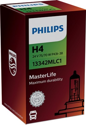 Halogenlampa PHILIPS MasterLife H4 P43t-38, Upptill Philips 13342