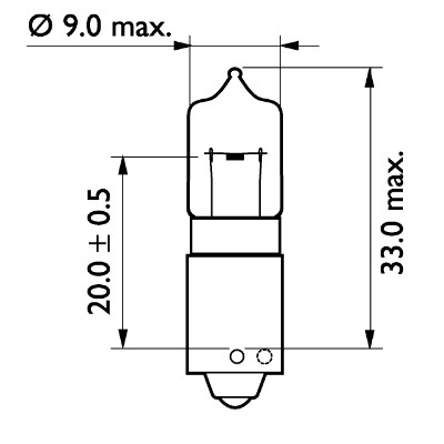 Glödlampa PHILIPS H21W BAY9s, Fram, Sidoinstallation Philips 2435
