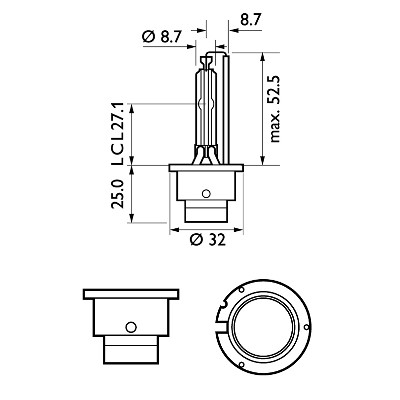 Xenonlampa PHILIPS Xenon Vision D2S P32d-2