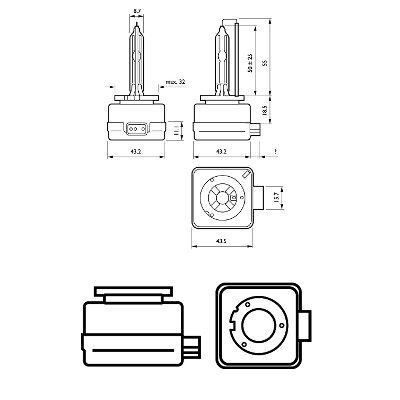 Xenonlampa PHILIPS Xenon X-tremeVision gen2 D1S Pk32d-2