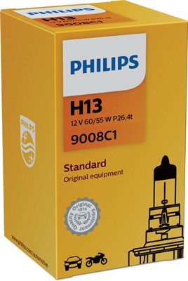 Halogenlampa  PHILIPS H13 P26,4t, Universal 12V Philips 9008C1