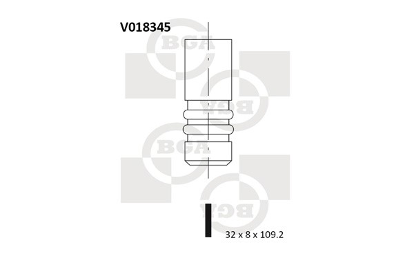 Avgasventil Bga V018345 BGA