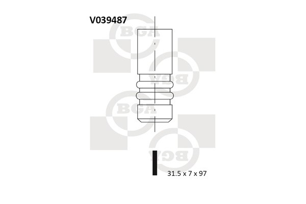 Avgasventil Bga V039487 BGA
