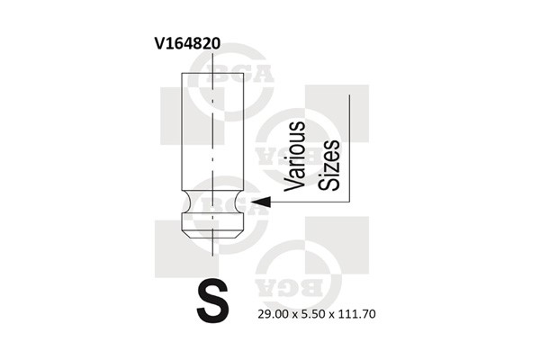 Insugsventil Bga V164820 BGA