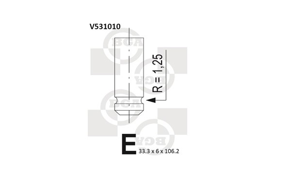 Insugsventil Bga V531010 BGA