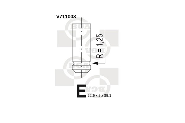 Avgasventil Bga V711008 BGA