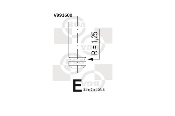 Avgasventil Bga V991600 BGA