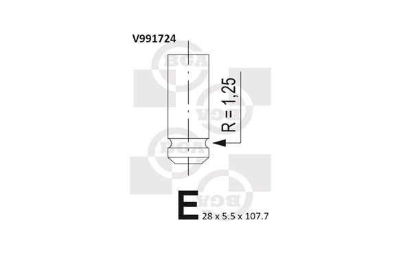 Avgasventil Bga V991724 BGA