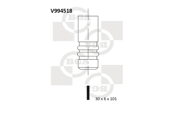 Avgasventil Bga V994518 BGA