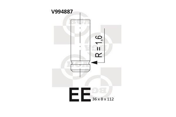 Avgasventil Bga V994887 BGA