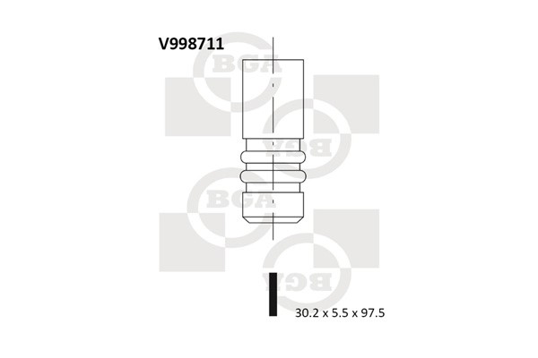 Avgasventil Bga V998711 BGA