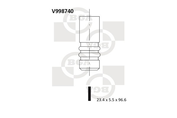 Avgasventil Bga V998740 BGA