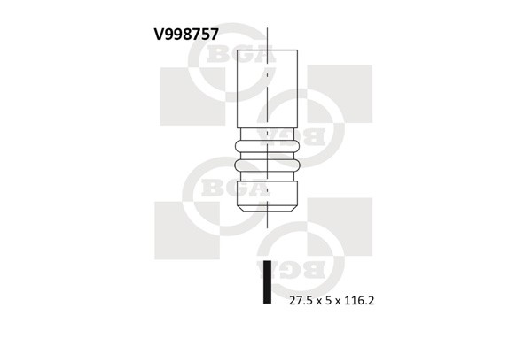 Avgasventil Bga V998757 BGA