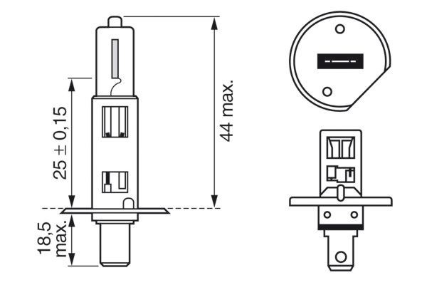Halogenlampa BOSCH Ultra White BL H1 P14,5s Bosch 1 987 301 088 BOSCH