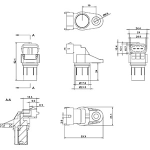 Sensor, kamaxelgivare Hc-cargo 150828 HC-Cargo