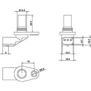 Sensor, kamaxelgivare Hc-cargo 150859 HC-Cargo