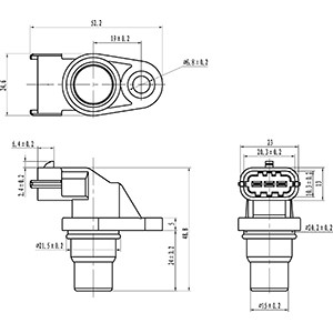 Sensor, kamaxelgivare Hc-cargo 150868 HC-Cargo Sensor, kamaxelgivare Hc-cargo 150868 HC-Cargo