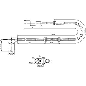 ABS-givare, Sensor, hjulvarvtal, Fram, höger eller vänster Hc-car HC-Cargo ABS-givare, Sensor, hjulvarvtal, Fram, höger eller vänster Hc-car HC-Cargo