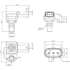 Sensor, insugstryck Hc-cargo 182063 HC-Cargo
