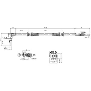 ABS-givare, Sensor, hjulvarvtal, Bakaxel vänster Hc-cargo 182345 HC-Cargo