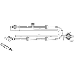 ABS-givare, Sensor, hjulvarvtal, Bakaxel höger Hc-cargo 182348 HC-Cargo