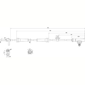 ABS-givare, Sensor, hjulvarvtal, Fram, höger eller vänster Hc-car HC-Cargo ABS-givare, Sensor, hjulvarvtal, Fram, höger eller vänster Hc-car HC-Cargo