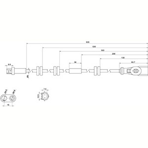 ABS-givare, Sensor, hjulvarvtal, Bakaxel, båda sidor Hc-cargo 182 HC-Cargo
