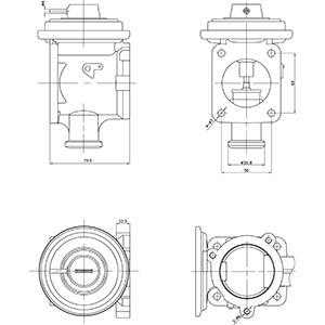 Egr-ventil Hc-cargo 182597 HC-Cargo