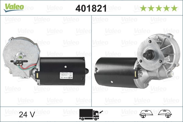 Torkarmotor 24V, Fram Valeo 401821 VALEO