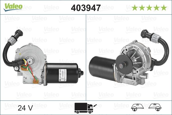 Torkarmotor 24V, Fram Valeo 403947 VALEO