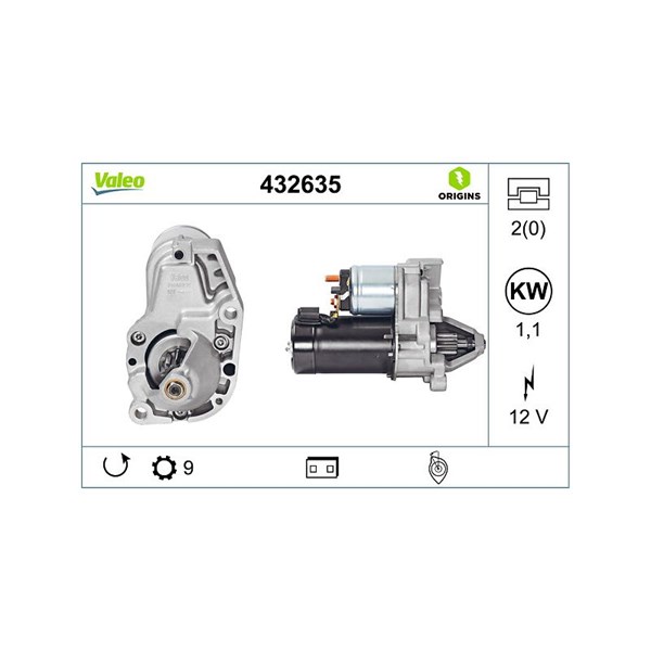 Startmotor 12V Valeo 432635 VALEO