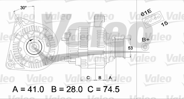 Generator 14V 120A Valeo 437320 VALEO