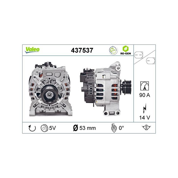 Generator 14V 90A Valeo 437537 VALEO