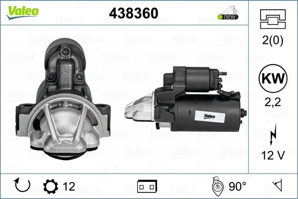 Startmotor 12V Valeo 438360 VALEO