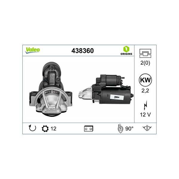 Startmotor 12V Valeo 438360 VALEO
