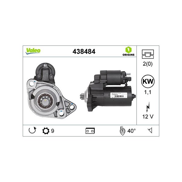 Startmotor 12V Valeo 438484 VALEO