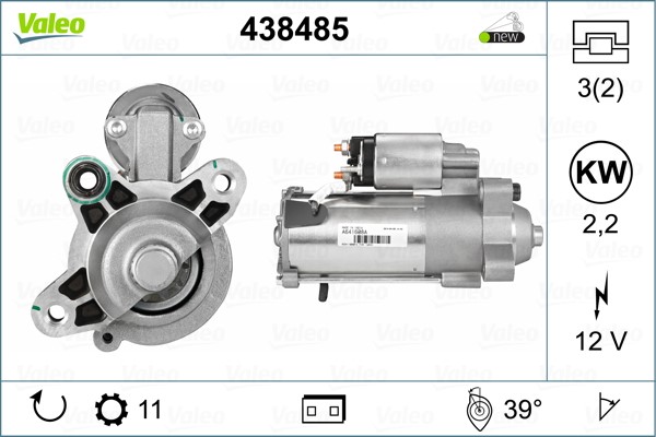 Startmotor 12V Valeo 438485 VALEO