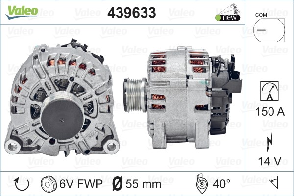 Generator 14V 150A Valeo 439633 VALEO