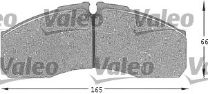 Bromsbeläggsats, Framaxel Valeo 541663 VALEO